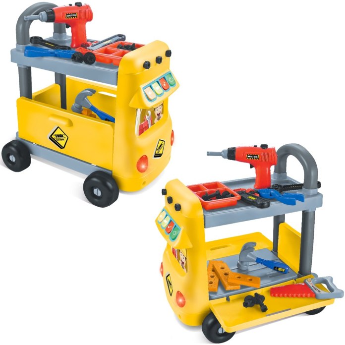 Wózek z narzędziami dla dzieci